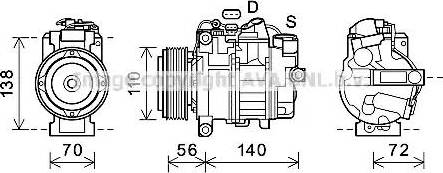 AVA BWK552 - Compressore, Climatizzatore www.autoricambi360.it