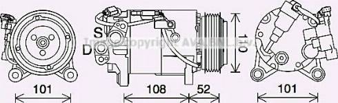 AVA BWK567 - Compressore, Climatizzatore www.autoricambi360.it
