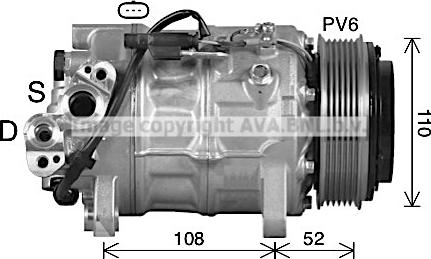 AVA BWK601 - Compressore, Climatizzatore www.autoricambi360.it