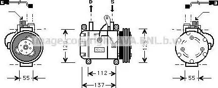 AVA BW K050 - Compressore, Climatizzatore www.autoricambi360.it