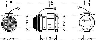 AVA BW K065 - Compressore, Climatizzatore www.autoricambi360.it