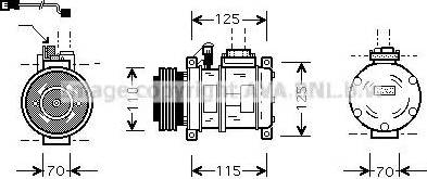 AVA BW K066 - Compressore, Climatizzatore www.autoricambi360.it