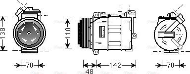 AVA BW K015 - Compressore, Climatizzatore www.autoricambi360.it