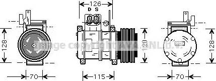 AVA BW K073 - Compressore, Climatizzatore www.autoricambi360.it