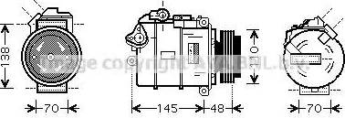 AVA BWK348 - Compressore, Climatizzatore www.autoricambi360.it