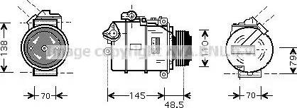 AVA BW K309 - Compressore, Climatizzatore www.autoricambi360.it