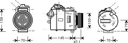 AVA BWK306 - Compressore, Climatizzatore www.autoricambi360.it