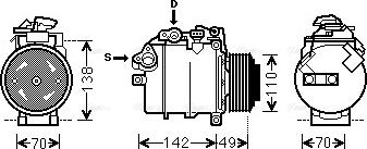 AVA BWK387 - Compressore, Climatizzatore www.autoricambi360.it