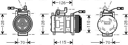 AVA BW K231 - Compressore, Climatizzatore www.autoricambi360.it