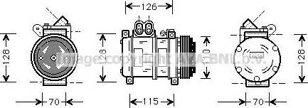 AVA BW K229 - Compressore, Climatizzatore www.autoricambi360.it