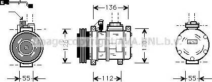 AVA BW K228 - Compressore, Climatizzatore www.autoricambi360.it