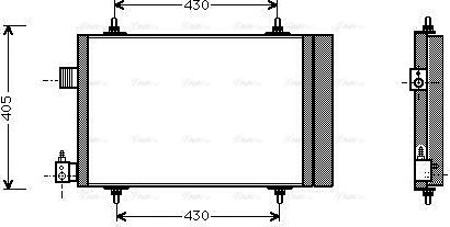 AVA CN5173D - Condensatore, Climatizzatore www.autoricambi360.it