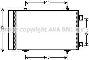 AVA CN5263D - Condensatore, Climatizzatore www.autoricambi360.it