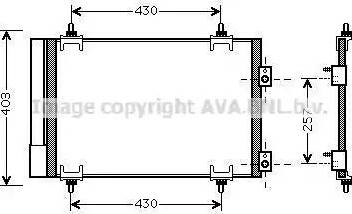 AVA CN5231D - Condensatore, Climatizzatore www.autoricambi360.it