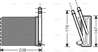 AVA CN 6243 - Scambiatore calore, Riscaldamento abitacolo www.autoricambi360.it