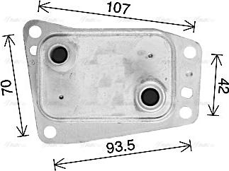 AVA CN3327 - Radiatore olio, Olio motore www.autoricambi360.it