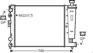 AVA CN 2077 - Radiatore, Raffreddamento motore www.autoricambi360.it