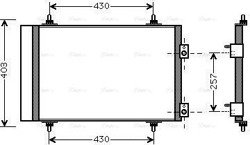 AVA CNA5240D - Condensatore, Climatizzatore www.autoricambi360.it
