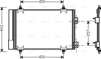 AVA CNA5283D - Condensatore, Climatizzatore www.autoricambi360.it