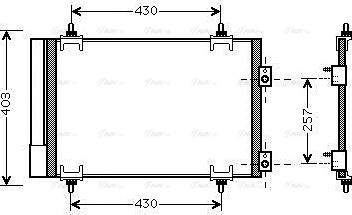 AVA CNA5231D - Condensatore, Climatizzatore www.autoricambi360.it