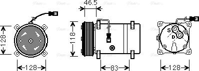 AVA CNAK158 - Compressore, Climatizzatore www.autoricambi360.it