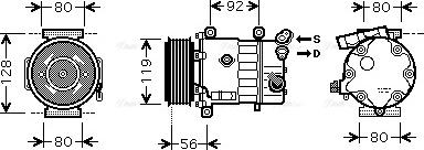 AVA CNAK255 - Compressore, Climatizzatore www.autoricambi360.it