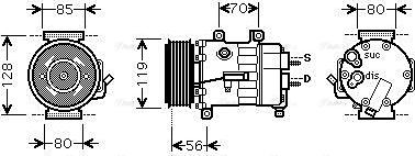 AVA CNAK250 - Compressore, Climatizzatore www.autoricambi360.it