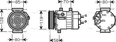 AVA CNAK253 - Compressore, Climatizzatore www.autoricambi360.it