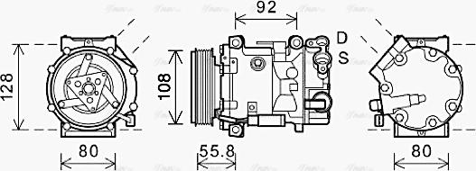 AVA CNAK282 - Compressore, Climatizzatore www.autoricambi360.it