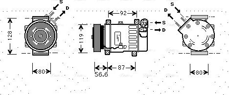 AVA CNAK238 - Compressore, Climatizzatore www.autoricambi360.it