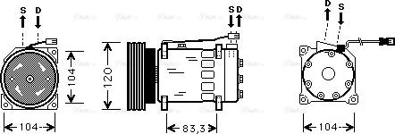 AVA CN K175 - Compressore, Climatizzatore www.autoricambi360.it