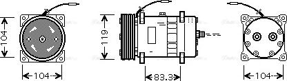 AVA CN K176 - Compressore, Climatizzatore www.autoricambi360.it