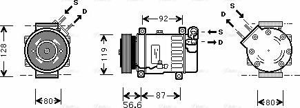 AVA CN K238 - Compressore, Climatizzatore www.autoricambi360.it