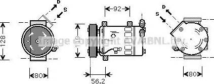 AVA CN K237 - Compressore, Climatizzatore www.autoricambi360.it