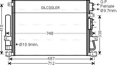 AVA CRA5124D - Condensatore, Climatizzatore www.autoricambi360.it