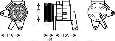 AVA CRAK063 - Compressore, Climatizzatore www.autoricambi360.it