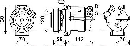 AVA CTK063 - Compressore, Climatizzatore www.autoricambi360.it