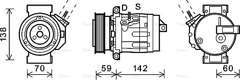AVA CTK035 - Compressore, Climatizzatore www.autoricambi360.it