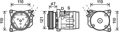AVA CTK036 - Compressore, Climatizzatore www.autoricambi360.it