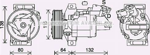 AVA DAK016 - Compressore, Climatizzatore www.autoricambi360.it