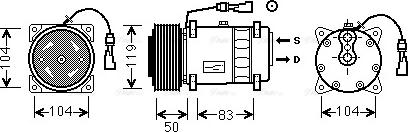 AVA DFK057 - Compressore, Climatizzatore www.autoricambi360.it