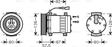 AVA DFAK033 - Compressore, Climatizzatore www.autoricambi360.it