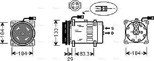 AVA DFAK026 - Compressore, Climatizzatore www.autoricambi360.it