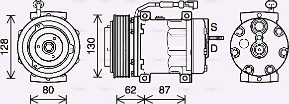 AVA DFAK073 - Compressore, Climatizzatore www.autoricambi360.it
