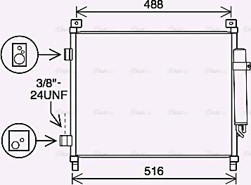 AVA DN5436D - Condensatore, Climatizzatore www.autoricambi360.it