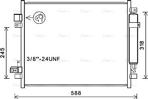 AVA DN5428D - Condensatore, Climatizzatore www.autoricambi360.it