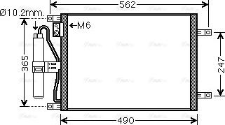 AVA DN5252D - Condensatore, Climatizzatore www.autoricambi360.it