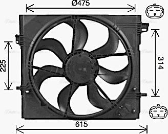 AVA DN7540 - Ventola, Raffreddamento motore www.autoricambi360.it