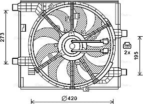 AVA DN7531 - Ventola, Raffreddamento motore www.autoricambi360.it