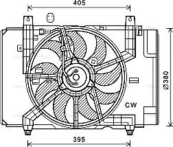 AVA DN7532 - Ventola, Raffreddamento motore www.autoricambi360.it